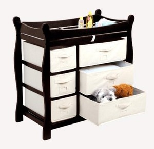 baby changing table with baskets